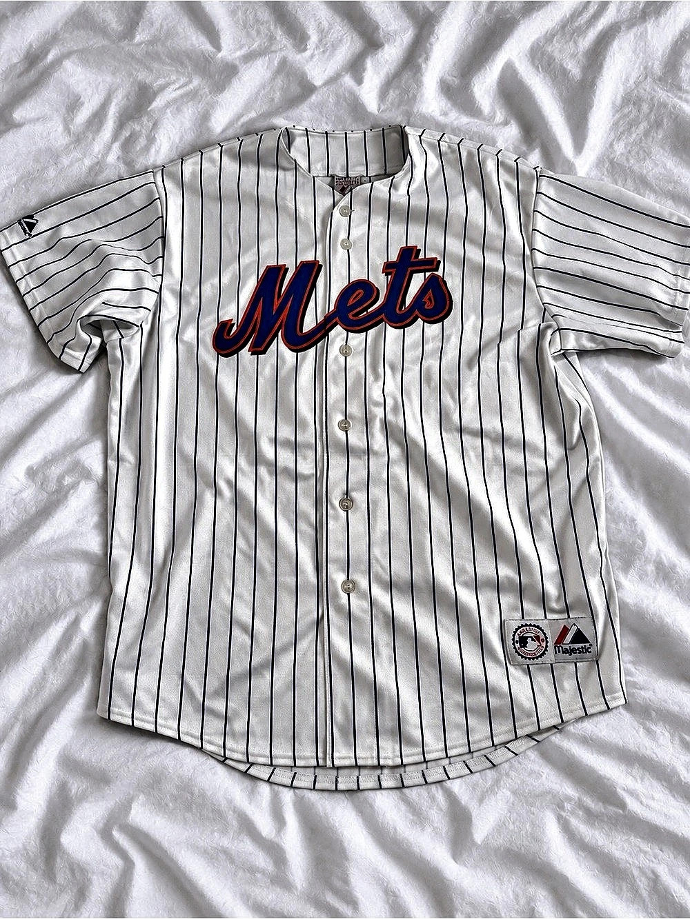 Majestic New York Mets David Wright #5 Pinstripe Home Jersey Size Large